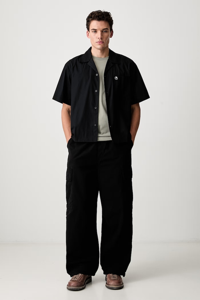 Carhartt WIP S/S Kendry koszula bawełniana męska I036809 czarny AW26