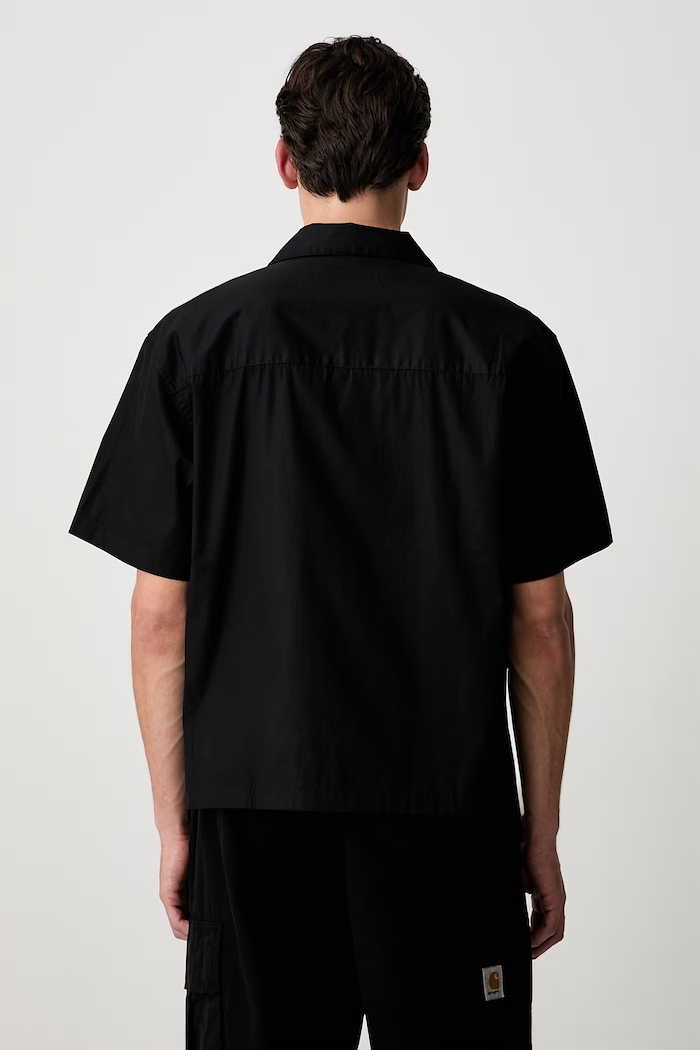 Odzież Carhartt WIP S/S Kendry koszula bawełniana męska I036809 czarny
