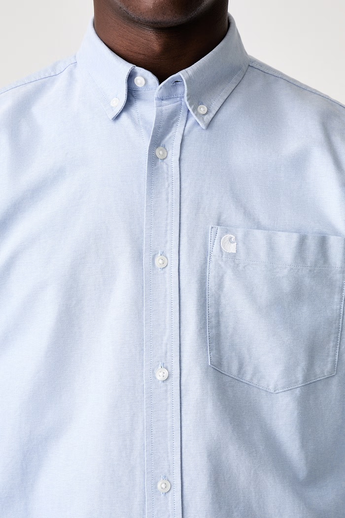 Carhartt WIP L/S C-Logo shirt cotton Men's I030799 blue
