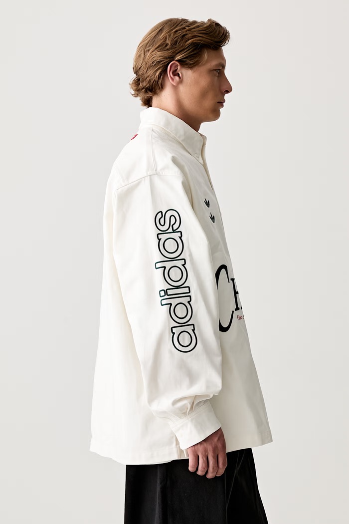 adidas Originals x Willy Chavarria риза от памук мъжка бежов KV1980