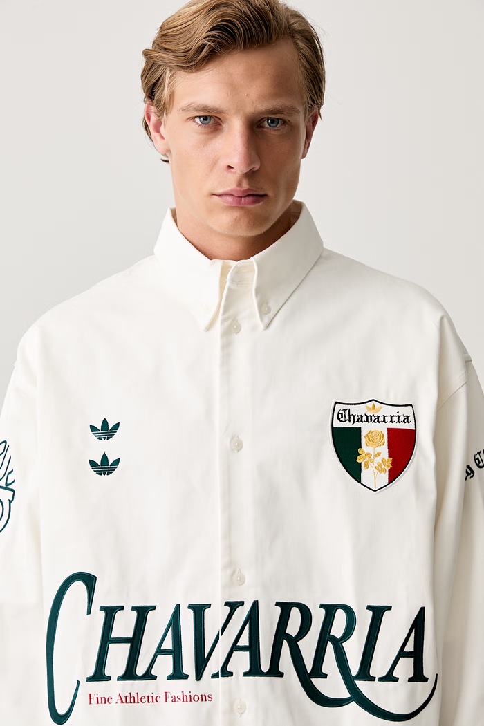adidas Originals x Willy Chavarria риза от памук мъжка KV1980 бежов