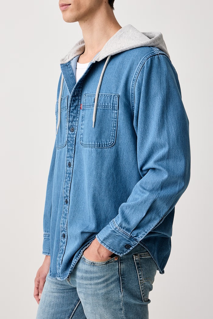 Πουκάμισο ανδρικό ντένιμ CLASSIC HOODED WORKER Levi's 0086Q μπλε