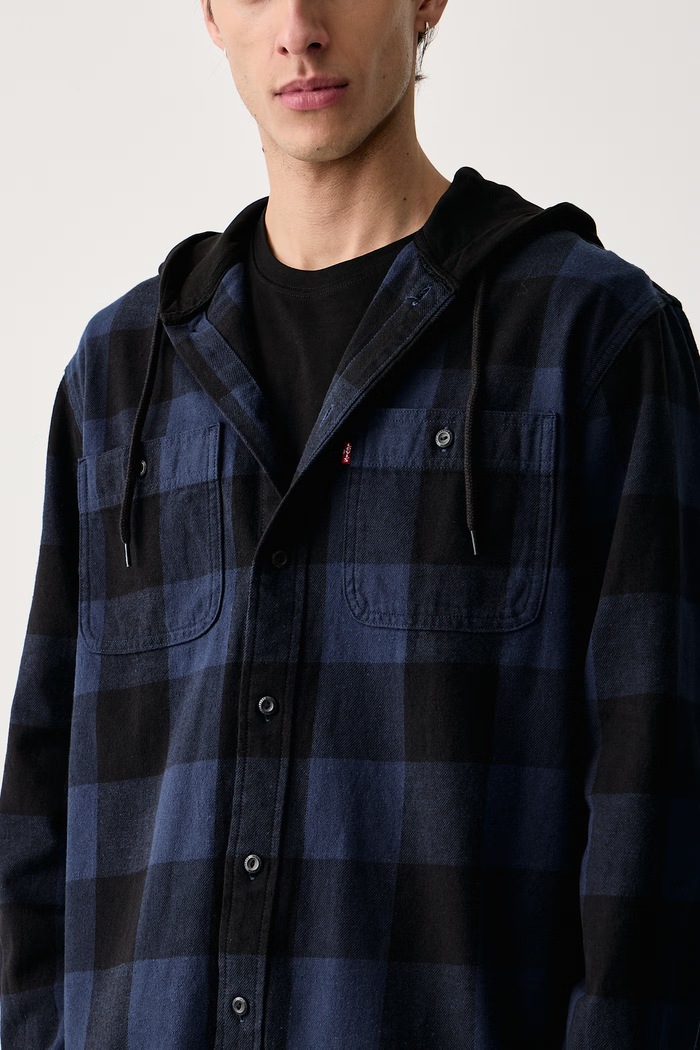 Koszula męska jeansowa CLASSIC HOODED WORKER Levi's 0086Q granatowy