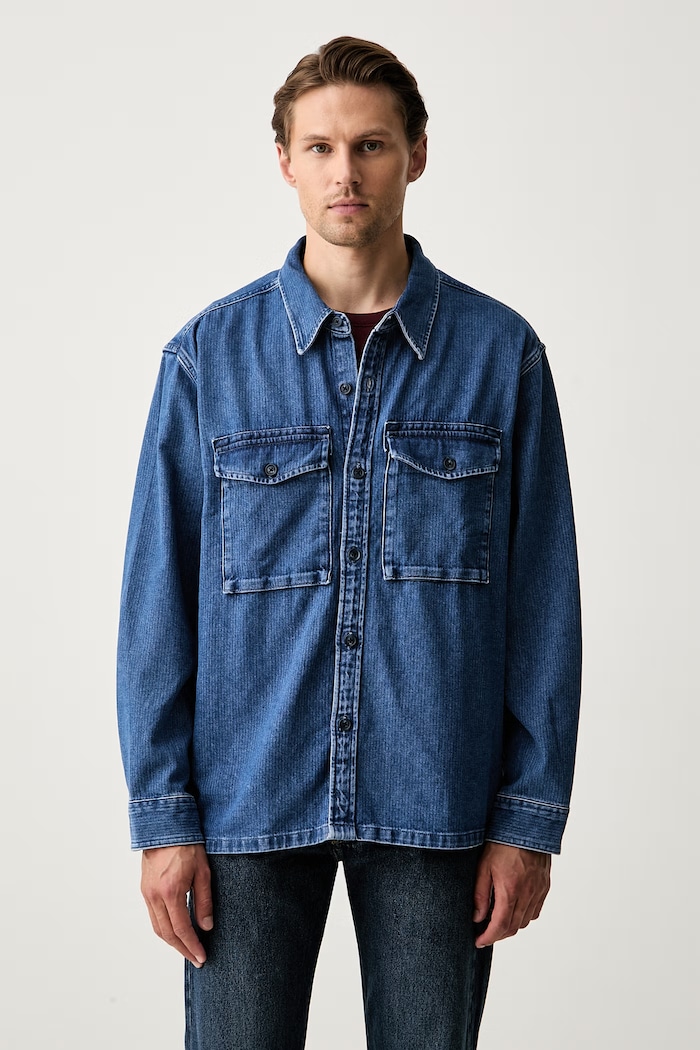 Levi's košulja za muškarce traper WALLER RELAX plava 0086H