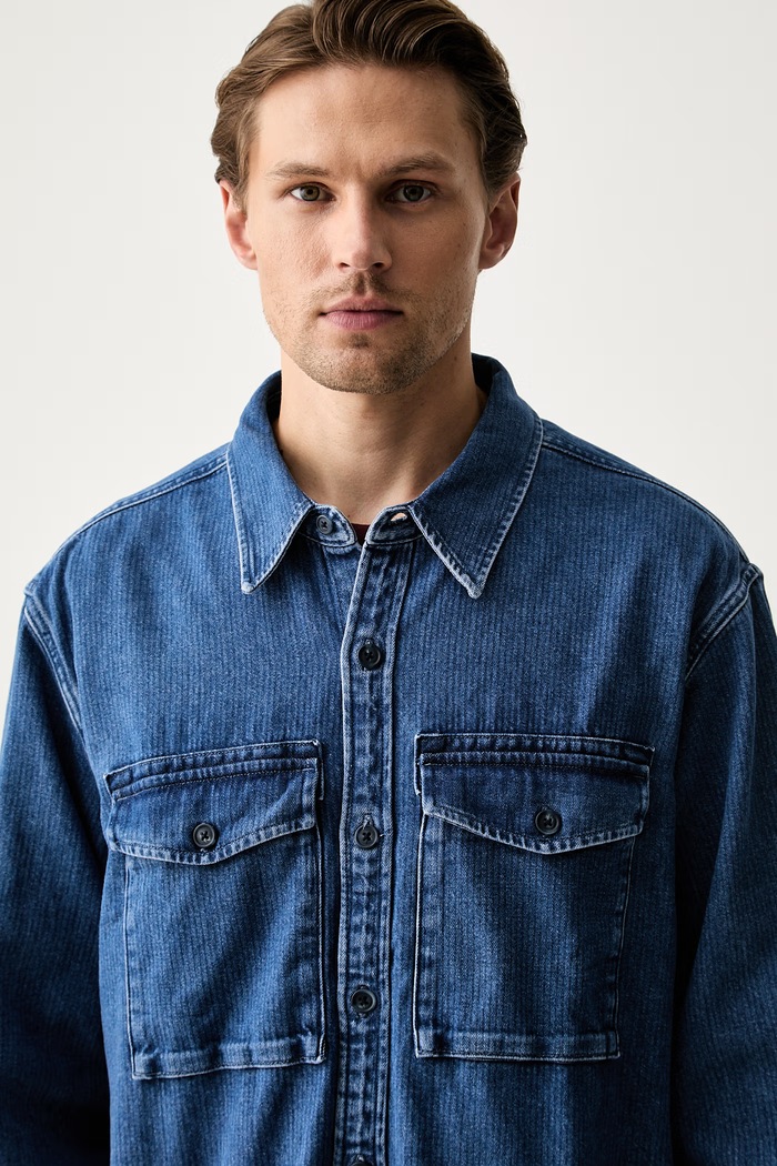 Levi's košulja za muškarce traper WALLER RELAX plava 0086H