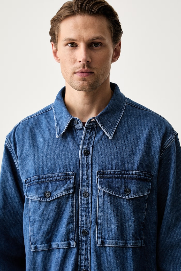 Levi's košulja za muškarce traper WALLER RELAX plava 0086H