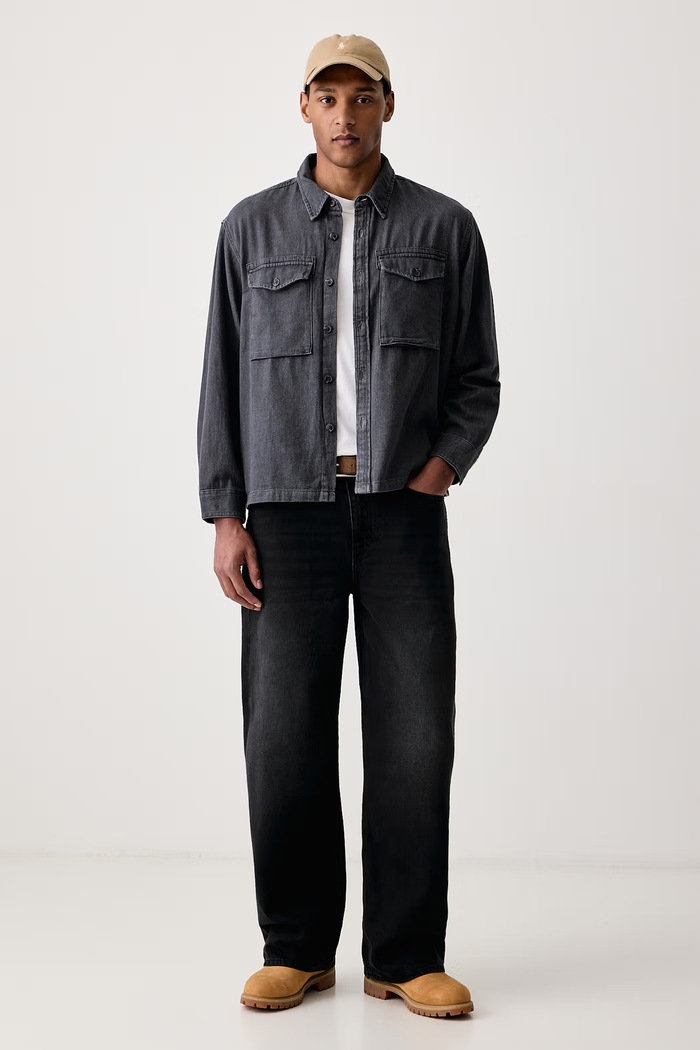 Levi's Koszula męska jeansowa WALLER RELAX 0086H szary AW26
