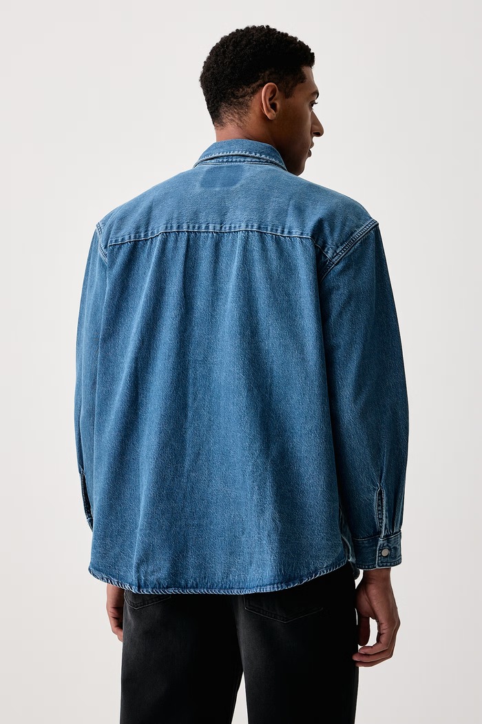 Ρούχα Levi's Πουκάμισο ανδρικό ντένιμ DENAMORE WESTERN 0085T μπλε