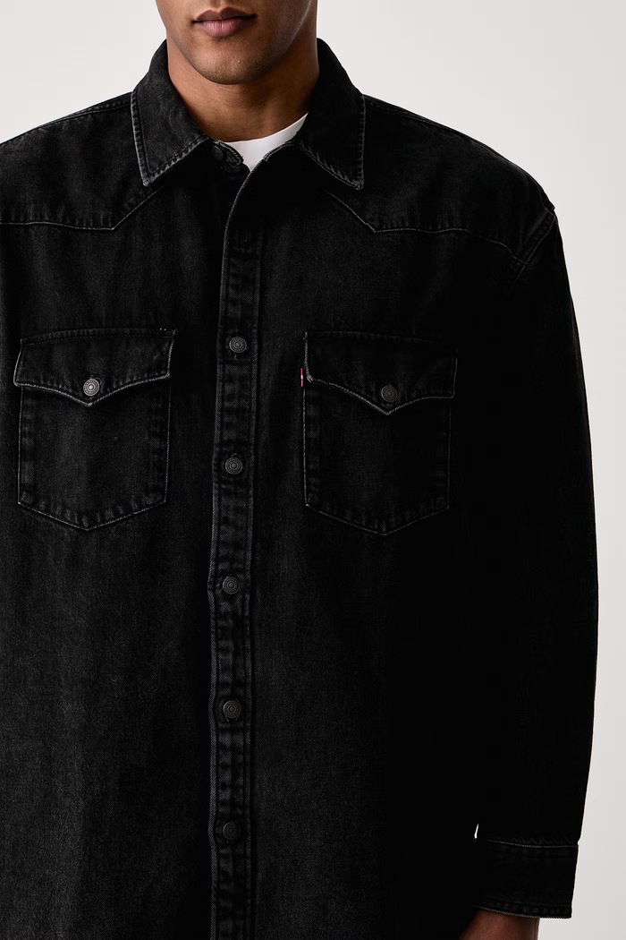 Πουκάμισο ανδρικό ντένιμ DENAMORE WESTERN Levi's 0085T μαύρο