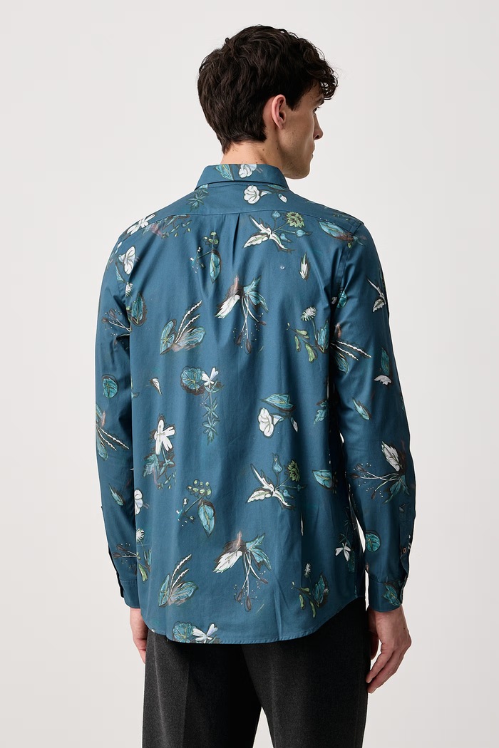 Odzież PS Paul Smith Koszula męska bawełniana M2R.765X.W22791 granatowy