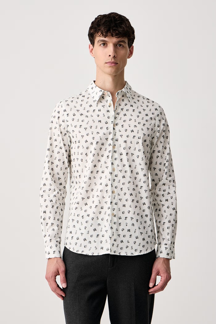 PS Paul Smith Koszula męska bawełniana beżowy M2R.149T.W22793