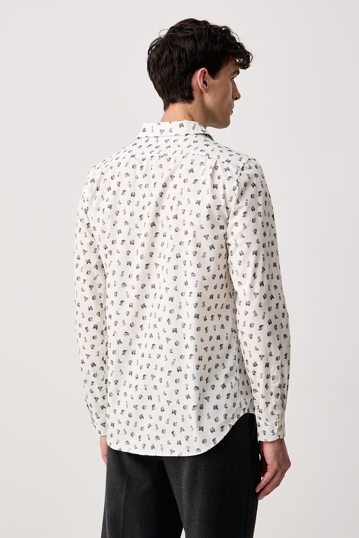 Odzież PS Paul Smith Koszula męska bawełniana M2R.149T.W22793 beżowy