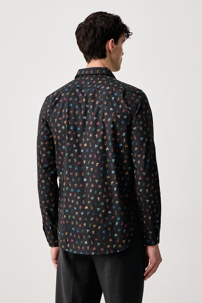 Odzież PS Paul Smith Koszula męska bawełniana M2R.149T.W22793 czarny