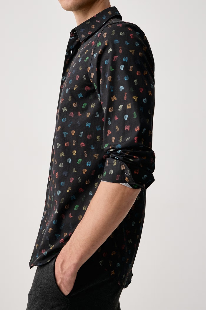 Koszula męska bawełniana PS Paul Smith M2R.149T.W22793 czarny