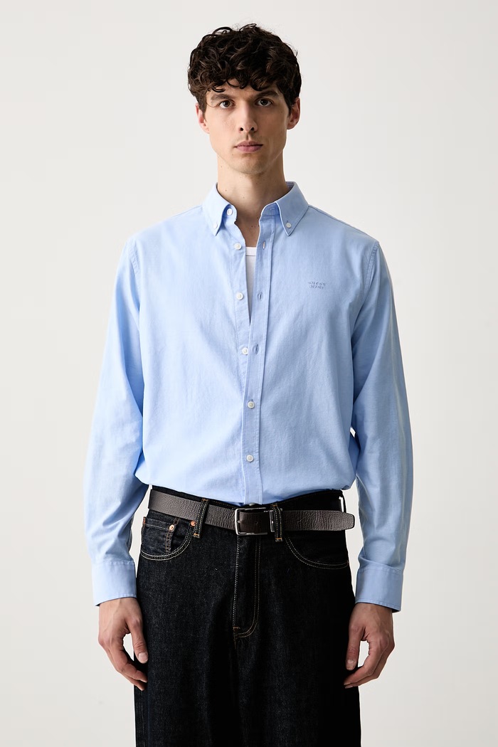 Guess Jeans košeľa pánska bavlnená modrá M6YH04.W2561