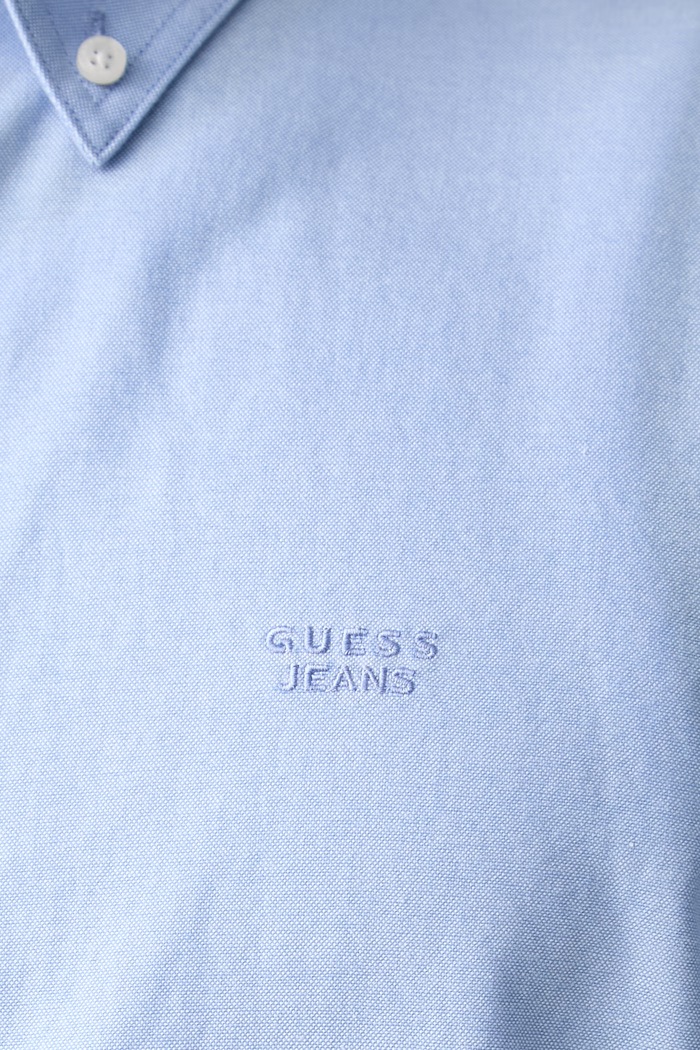 Guess Jeans košeľa pánska bavlnená M6YH04.W2561 modrá