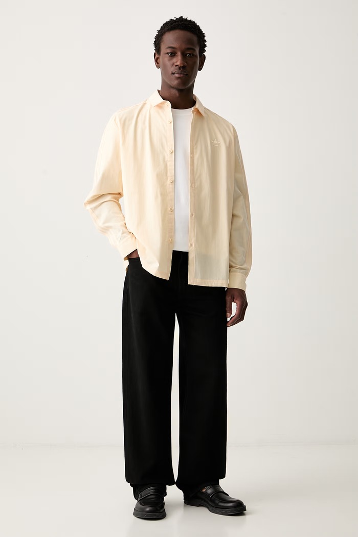 adidas Originals koszula męska bawełniana KQ8865 żółty AW26