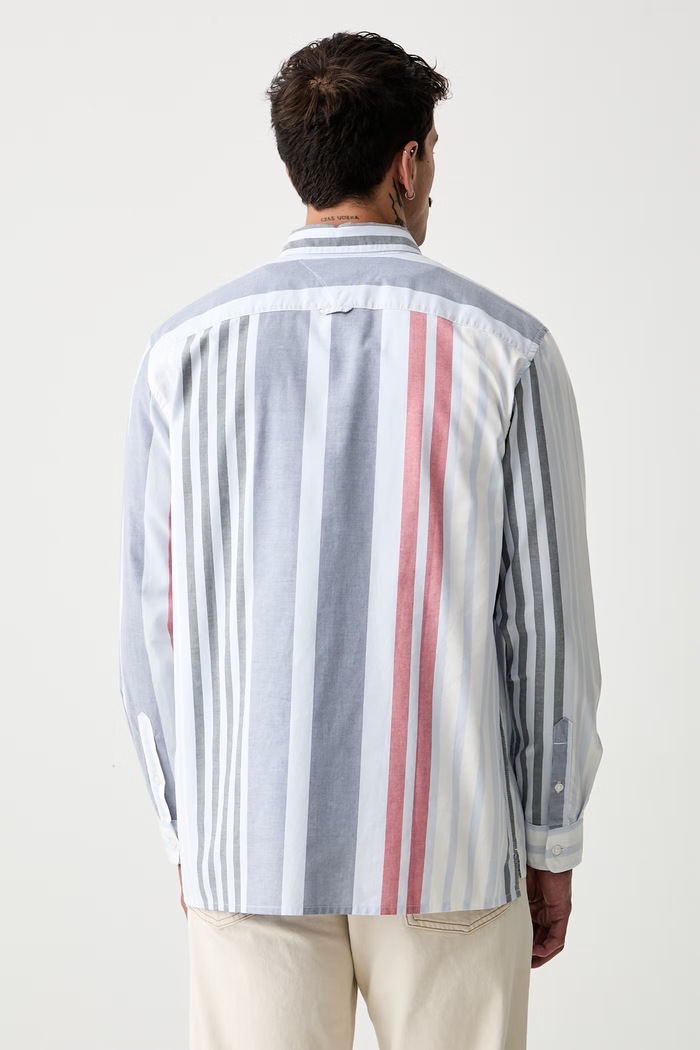 Oblečenie Tommy Jeans košeľa pánska bavlnená DM0DM23246 modrá