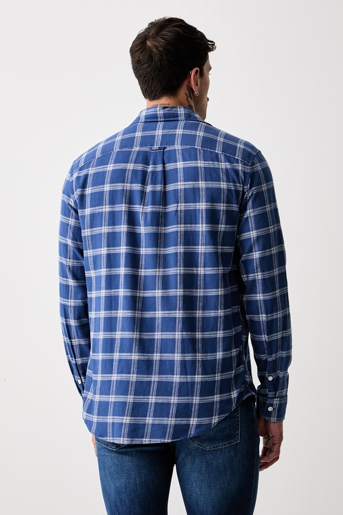 Oblečení Tommy Jeans košile pánská bavlněná DM0DM23139 modrá