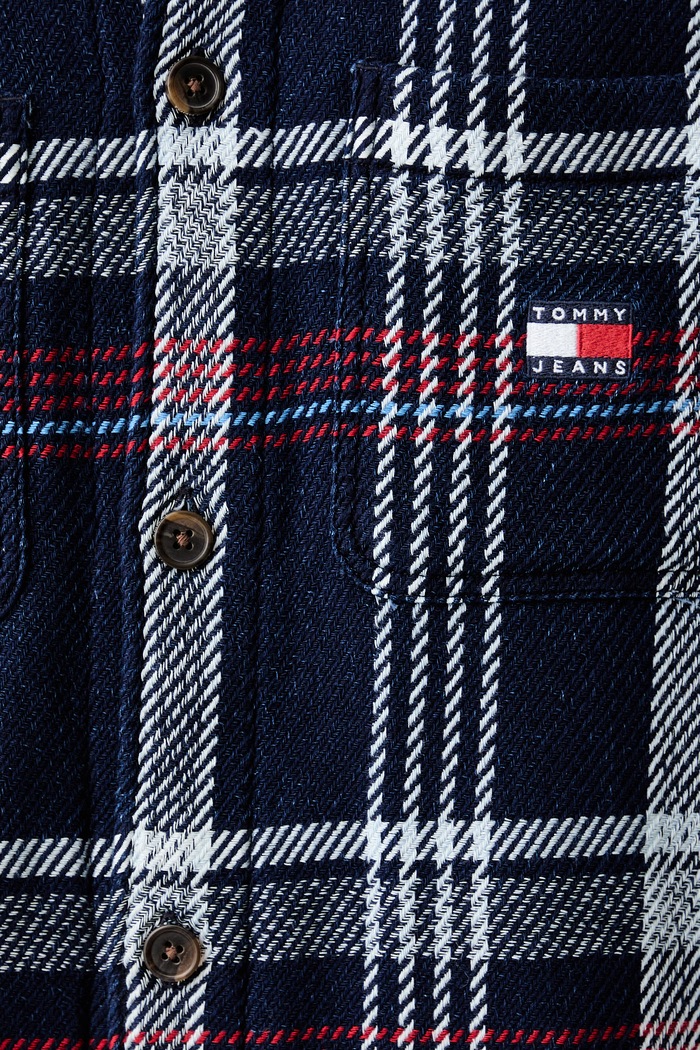 Tommy Jeans яке тип риза мъжко от памук DM0DM23135 тъмносин