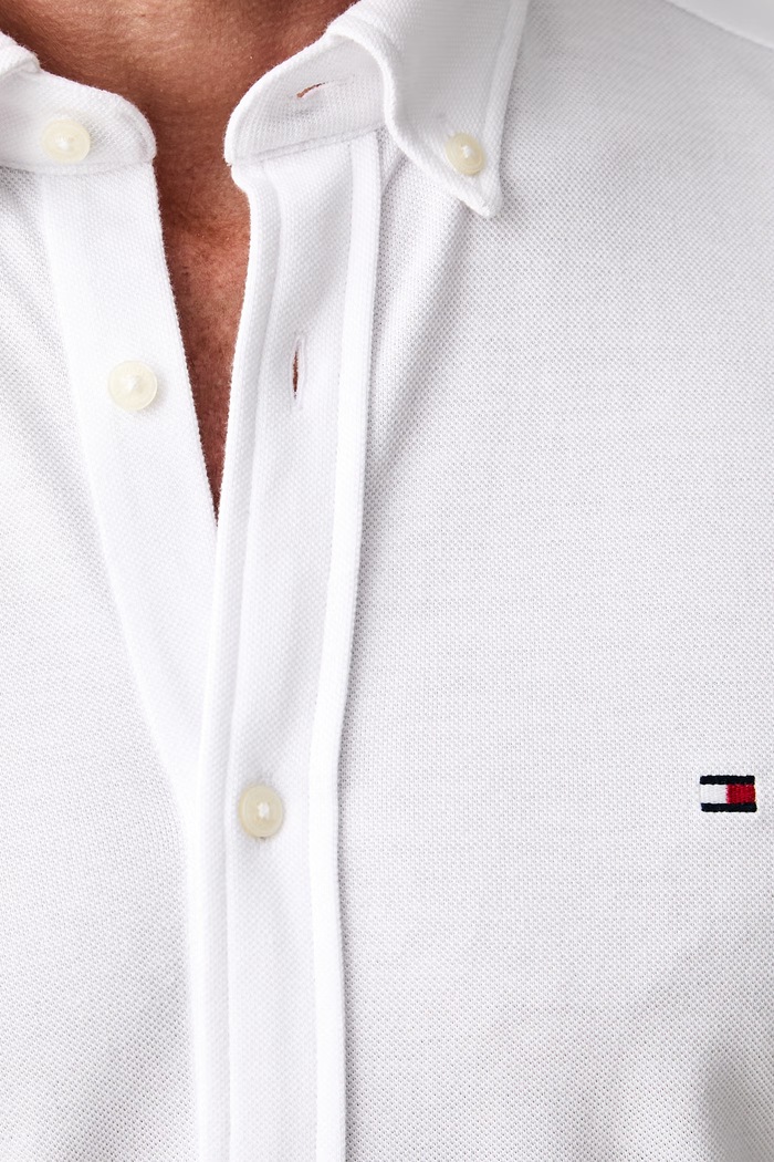Tommy Hilfiger košulja za muškarce od pamuka MW0MW44336 bijela