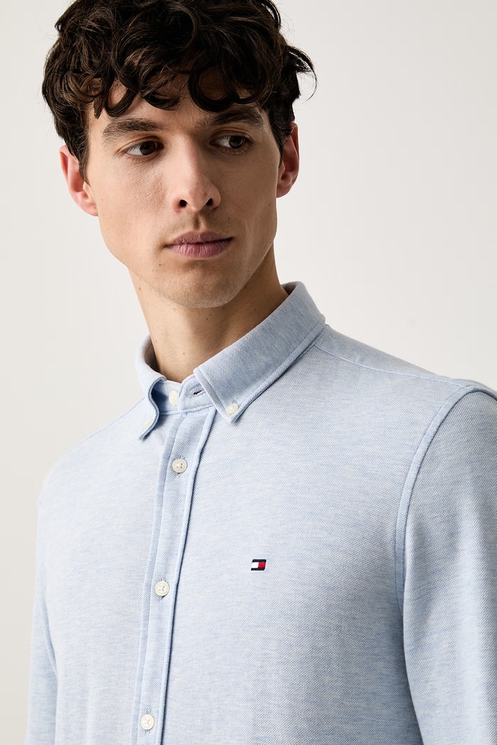 Tommy Hilfiger koszula męska bawełniana niebieski MW0MW44336