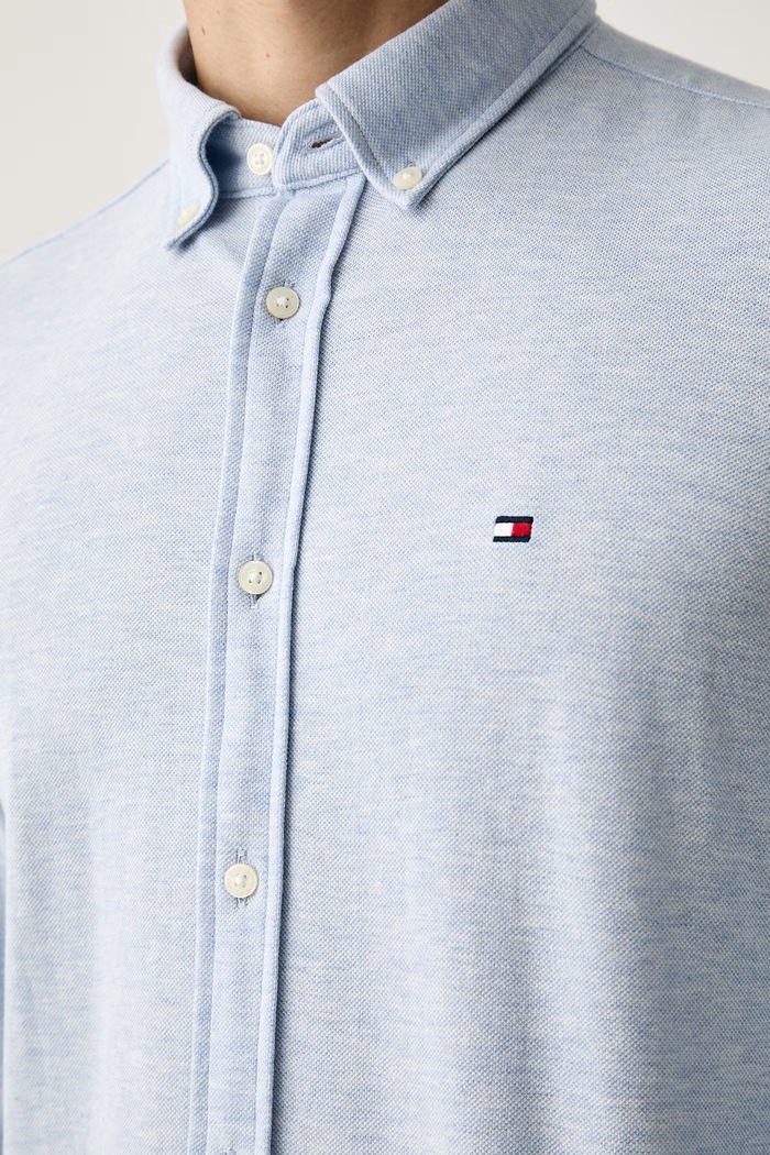 Tommy Hilfiger koszula męska bawełniana MW0MW44336 niebieski