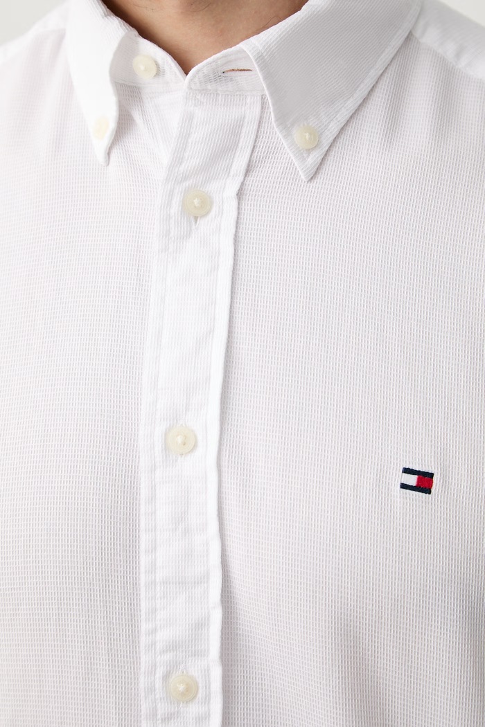 Tommy Hilfiger cămașă pentru bărbați, din bumbac MW0MW43320 alb