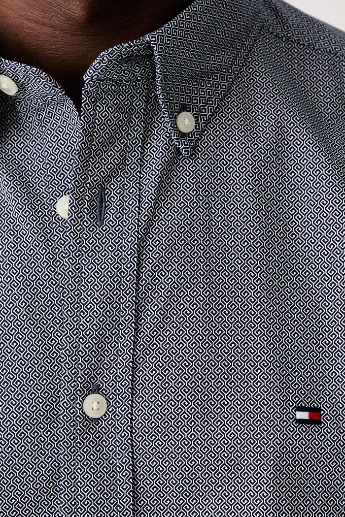 Tommy Hilfiger košulja za muškarce od pamuka MW0MW43317 mornarsko plava