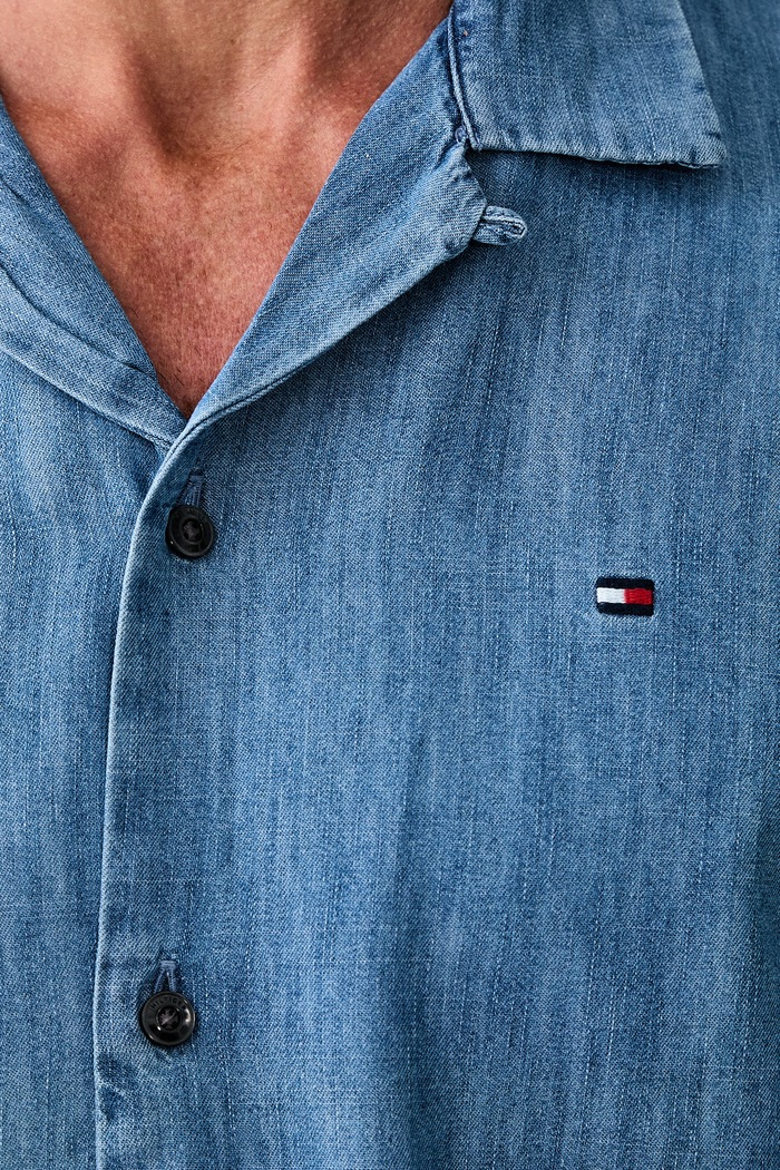 Tommy Hilfiger košulja za muškarce s pamukom MW0MW43301 plava