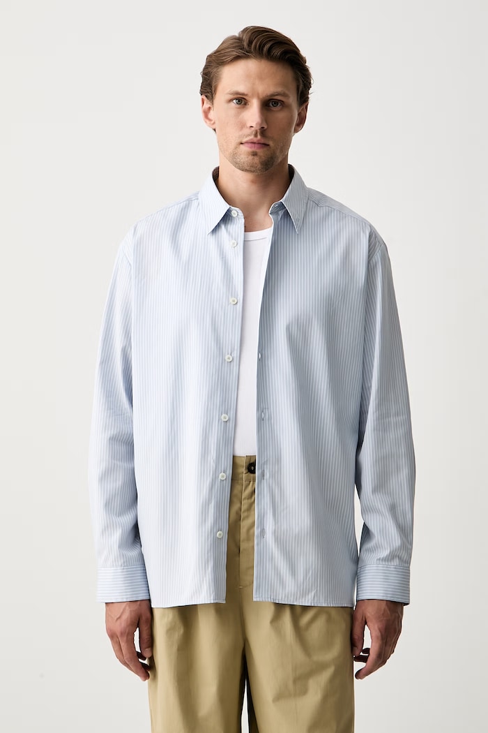 A.P.C. πουκάμισο ανδρικό βαμβακερό chemise malo sans poche μπλε COHRB.H12681
