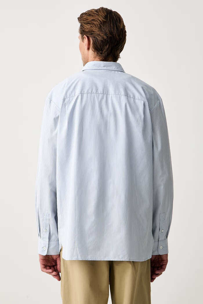Odzież A.P.C. koszula męska bawełniana chemise malo sans poche COHRB.H12681 niebieski