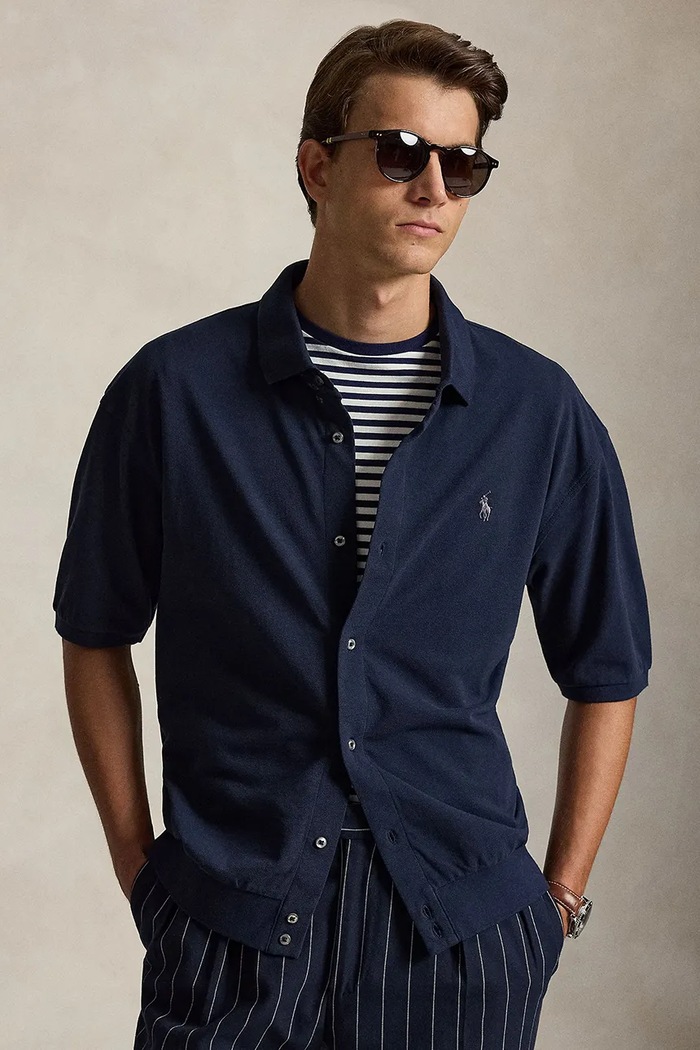 Polo Ralph Lauren koszula męska bawełniana granatowy 710B18514