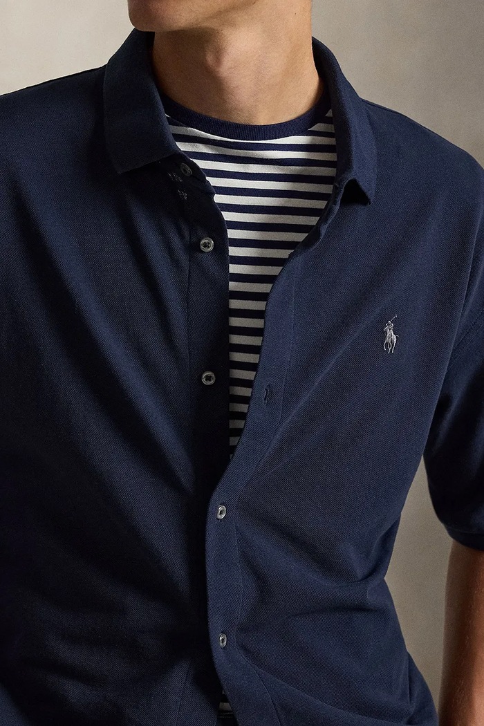 Polo Ralph Lauren koszula męska bawełniana granatowy 710B18514