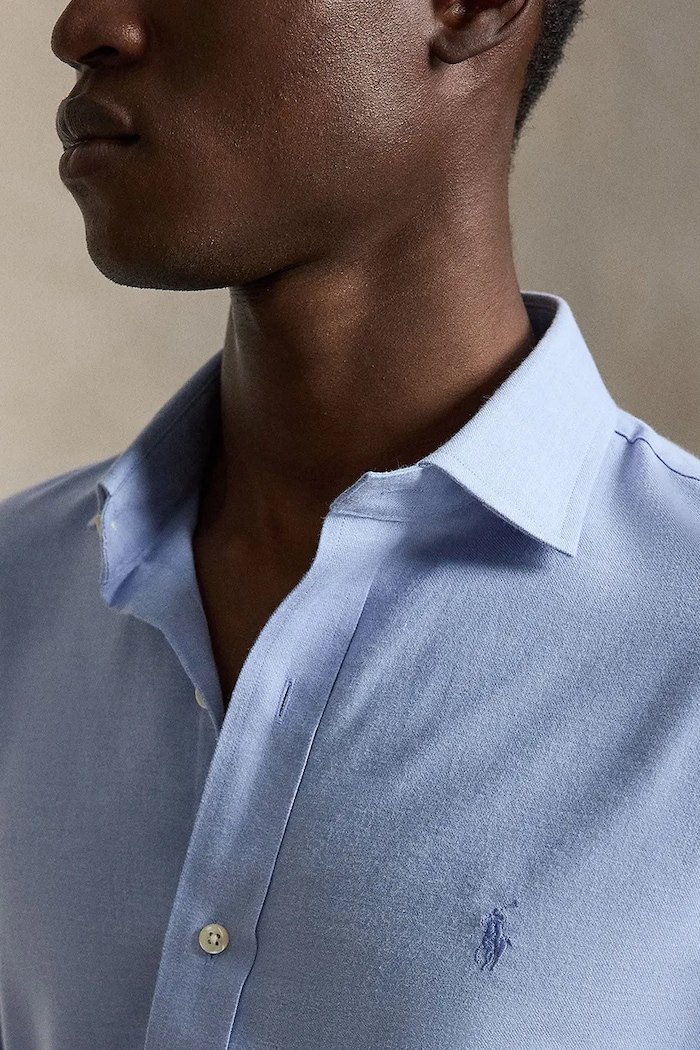 Polo Ralph Lauren srajca moška z bombažem modra 710B22592