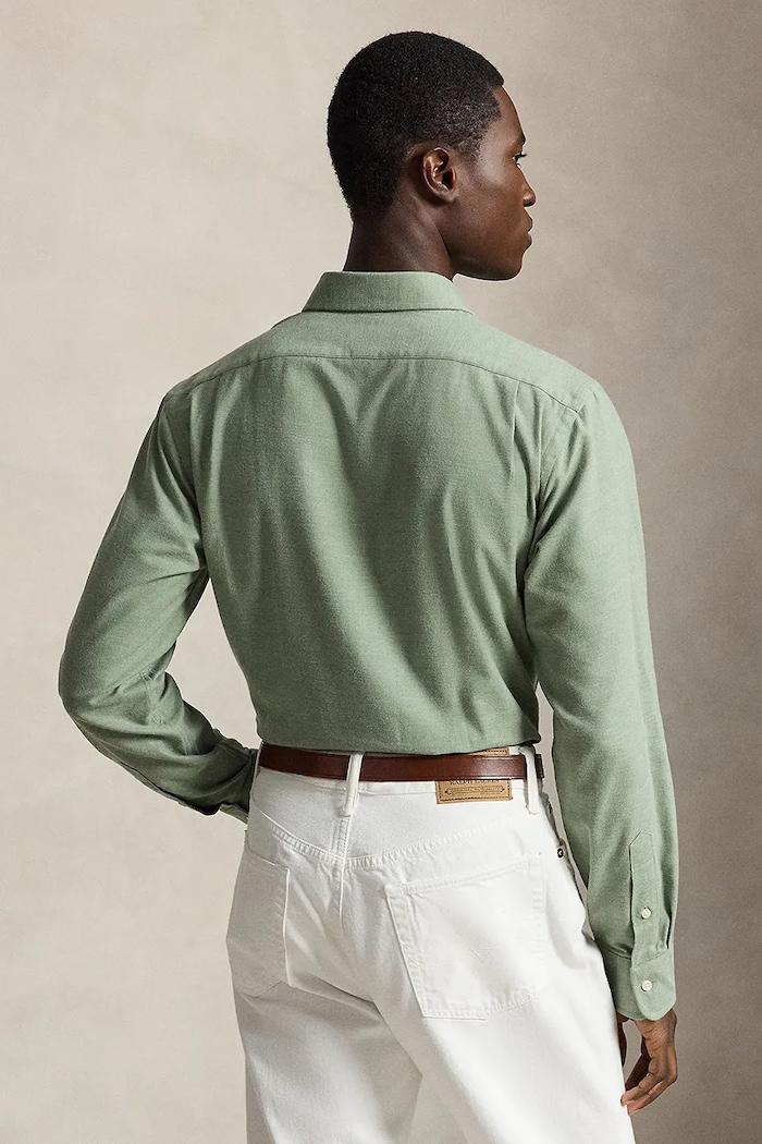 Polo Ralph Lauren camicia da uomo con cotone 710B22592 verde AW26