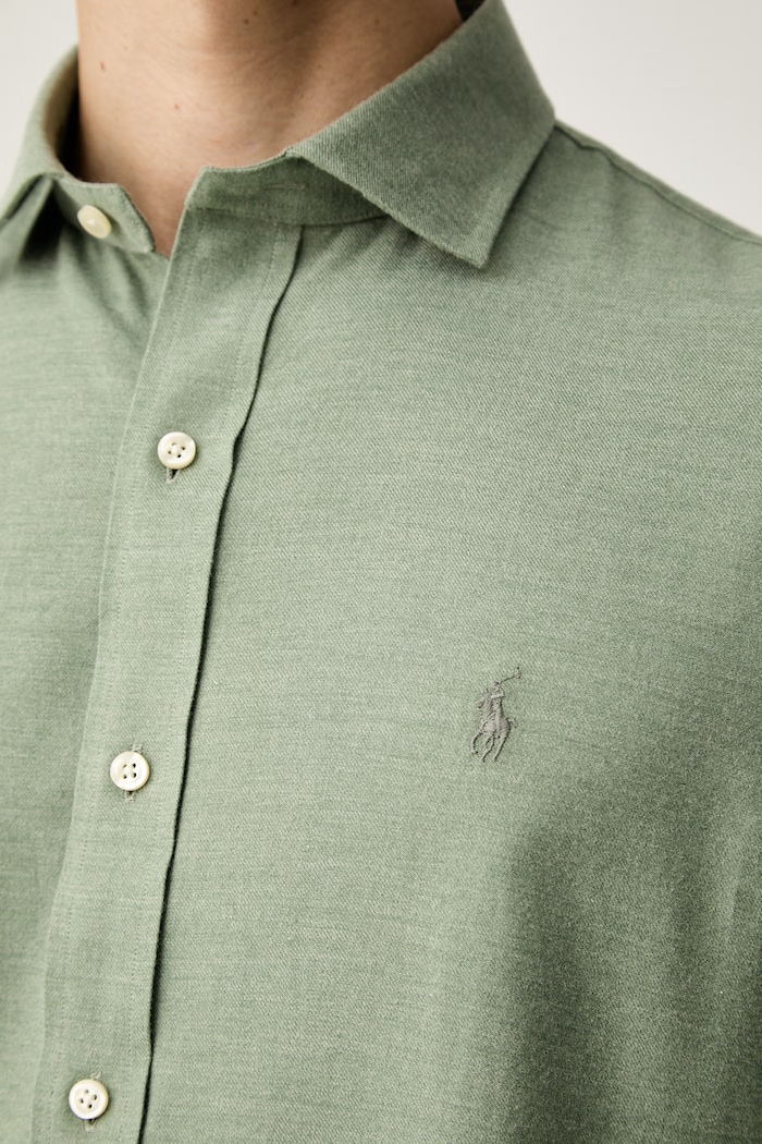 Polo Ralph Lauren camicia da uomo con cotone 710B22592 verde