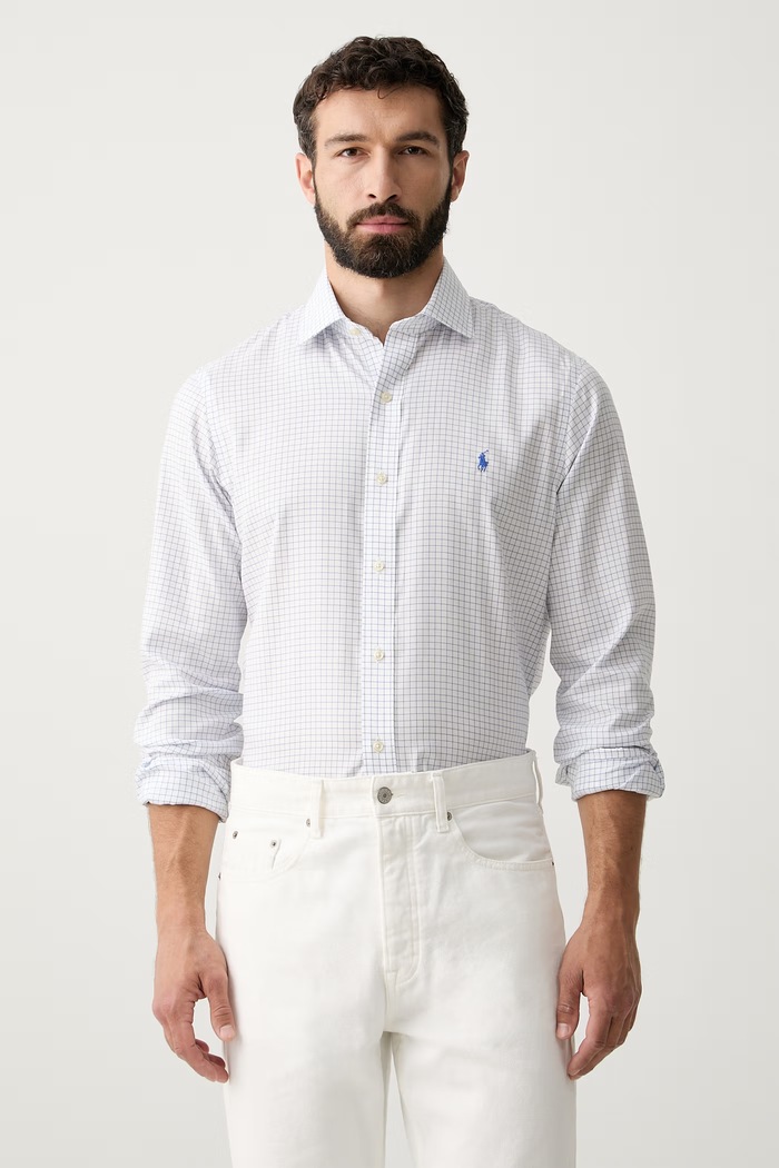 Polo Ralph Lauren koszula męska bawełniana biały 712B22543
