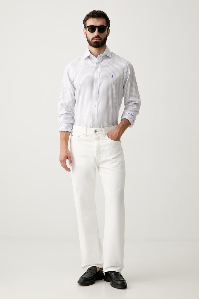 Polo Ralph Lauren koszula męska bawełniana 712B22543 biały AW26