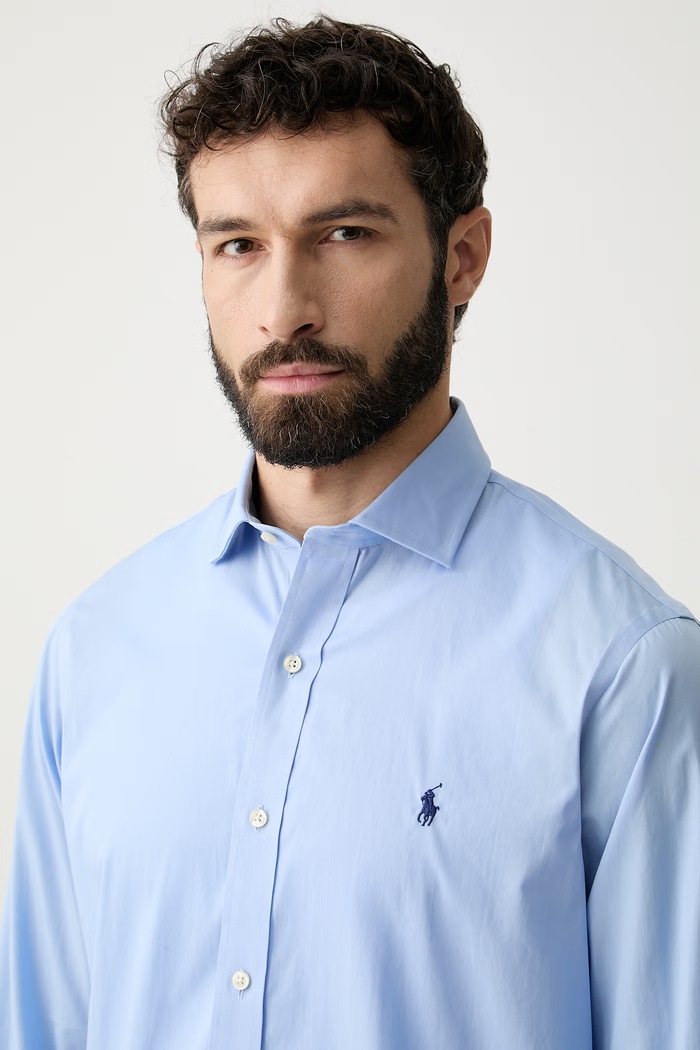 Polo Ralph Lauren košeľa pánska bavlnená modrá 712B22542