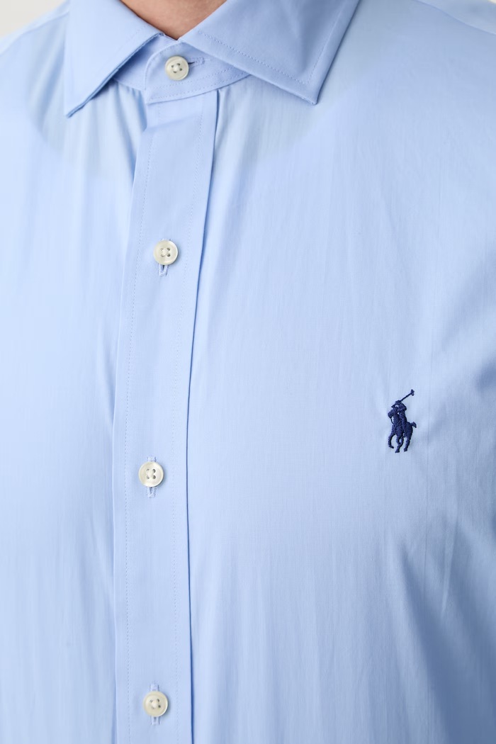 Polo Ralph Lauren košeľa pánska bavlnená 712B22542 modrá
