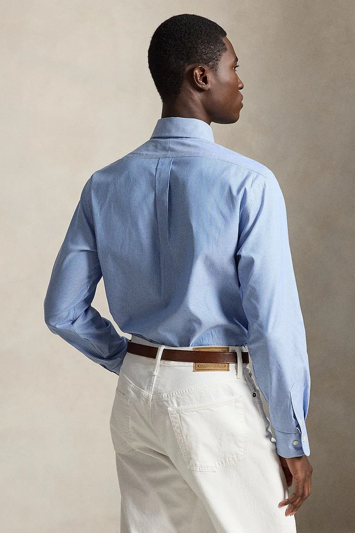 Polo Ralph Lauren koszula oxford męska bawełniana 712B22539 niebieski AW26