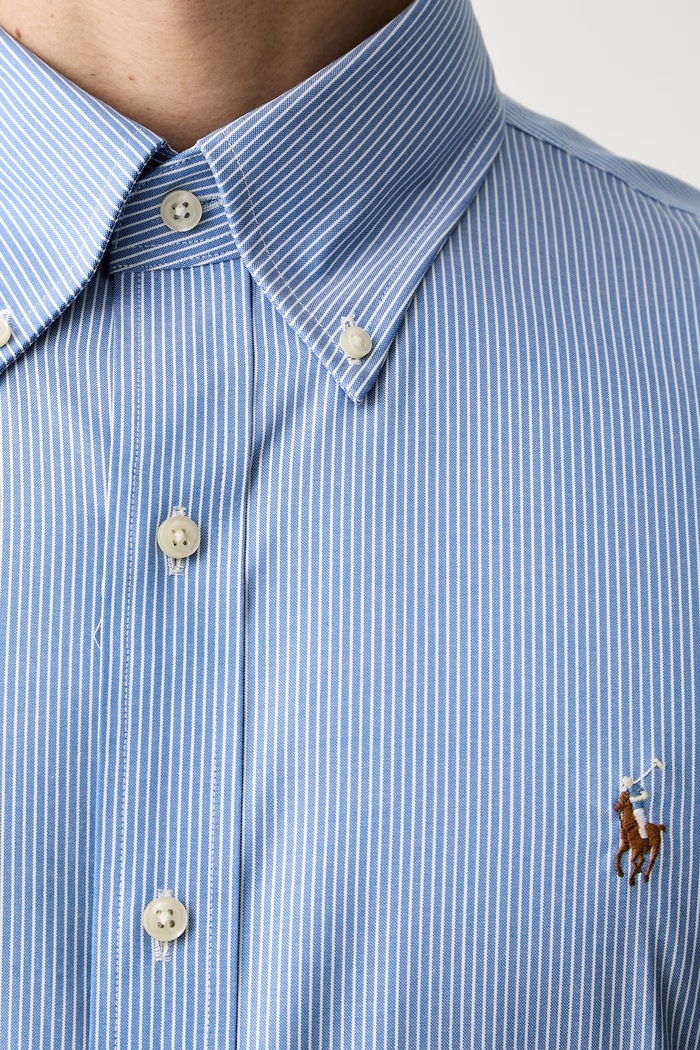 Polo Ralph Lauren риза тип Оксфорд мъжка от памук 712B22539 син