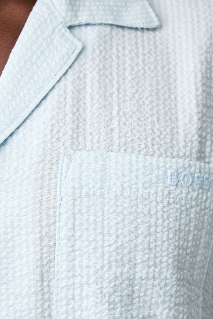 BOSS košeľa pánska s bavlnou Relax_Shirt 50561168 modrá