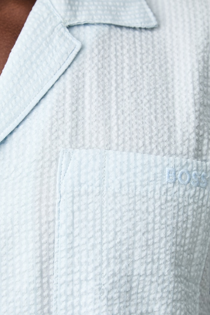 BOSS košeľa pánska s bavlnou Relax_Shirt 50561168 modrá