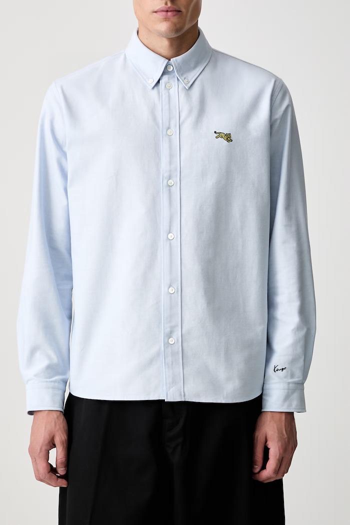 Kenzo košile pánská bavlněná FG65CH4109LO modrá