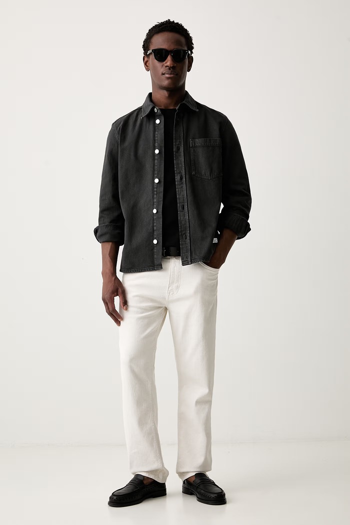 Marc O'Polo koszula męska jeansowa 5000009822 czarny AW26