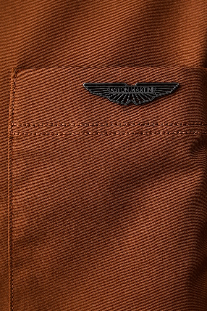 BOSS koszula męska bawełniana z elastanem BOSS x Aston Martin 50567166 brązowy