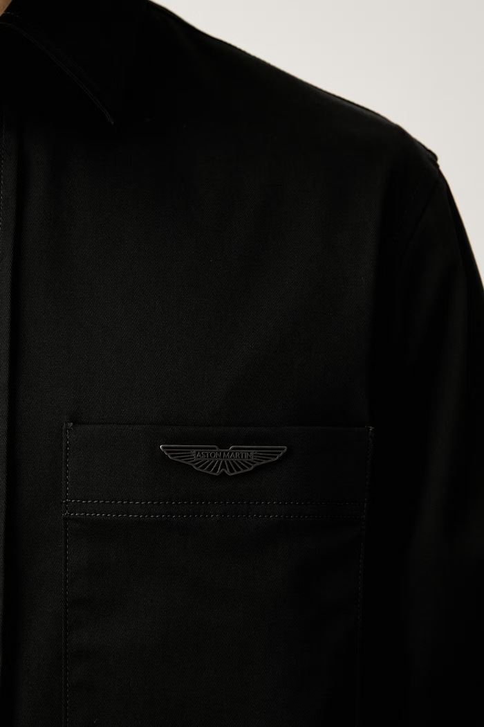 BOSS koszula męska bawełniana z elastanem BOSS x Aston Martin czarny 50567166
