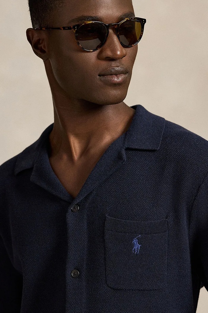 Polo Ralph Lauren koszula męska bawełniana granatowy 710P04442